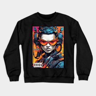 Code Keeper Futuristic Anime Character Crewneck Sweatshirt